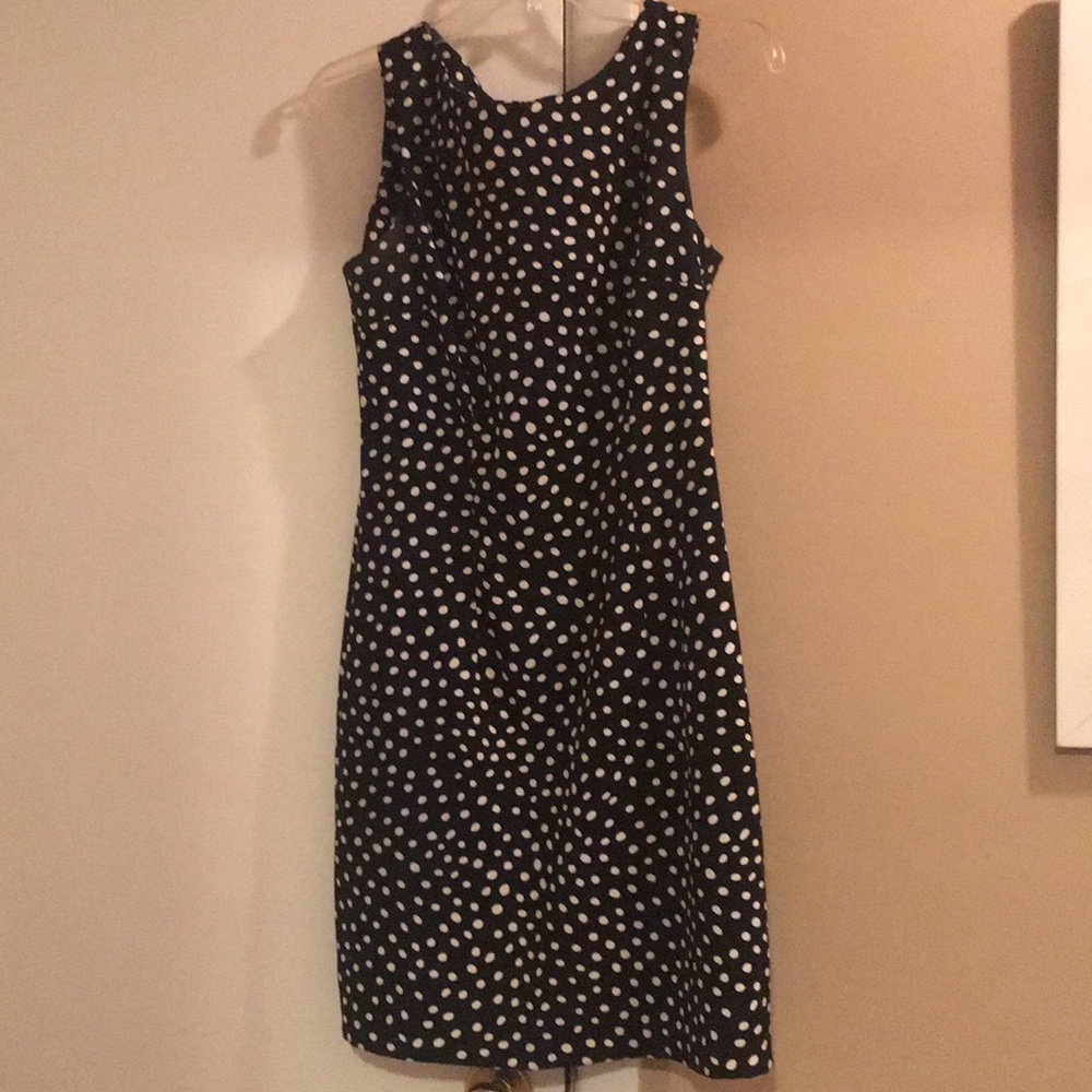 Black and white polka dot dress